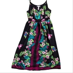 Old Navy Tropical Print Maternity Midi Dress Size Small